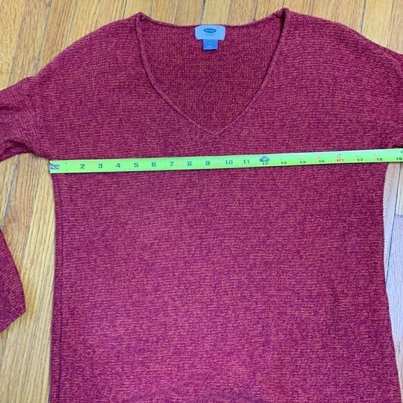 Old Navy rust melange sweater tunic medium slight hi-lo hem EUC - Picture 8 of 9